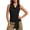 Black, variant on Babysbule Women's Cowl Neck Sleeveless Ribbed Knit Tank Top Side Tie Slim Fit Casual Summer Blouse for Women