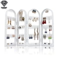 thumbnail image 5 of 2/3/4 Fans Panels Screen Folding Clear Earrings Studs Display Rack Necklace Jewelry Shelf Stand Holder Organizer Storage Box 5B-300 Holder, 5 of 6