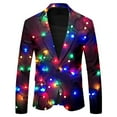 thumbnail image 4 of FAOWME Men's Christmas Suit Jacket Long Sleeved Lapel Buttons Xmas Printed Fashion Comfortable Coats Tops For Holiday Daily Wear Multicolour L, 4 of 4