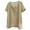 39Khaki184, variant on WERYOUNG Mens T-Shirts Casual Summer Plain Short Sleeve Cotton Linen T Shirts Stand Collar Button V Neck Beach Shirts Soft Top L