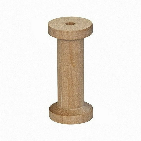 MyCraftSupplies Unfinished Tall Slender Wood Spools 2 3/4 x 1 1/4 Set of 10 Made in the USA