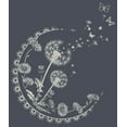 thumbnail image 2 of Women's Lost Gods Blowing Dandelion  Racerback Tank Top Navy Blue Heather Large, 2 of 4