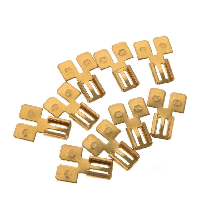SHINYPASING 8Pcs Electrical Spade Connectors Kit Golden Quick Disconnect Crimp Terminals for Wiring