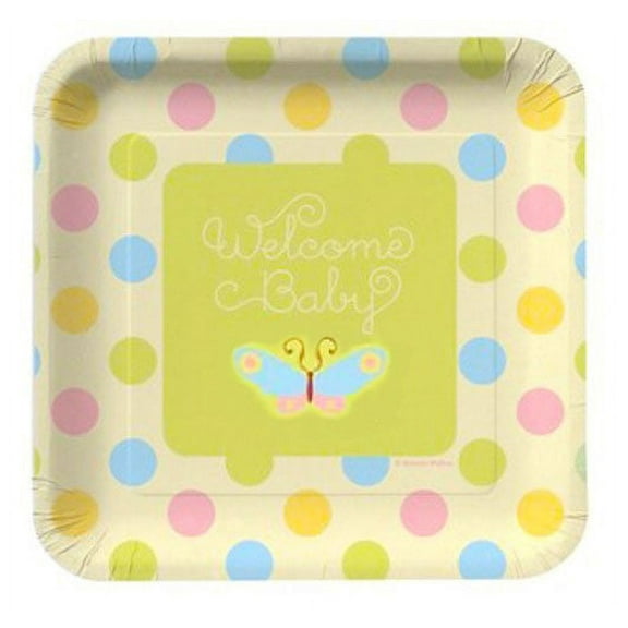 Baby Shower 'Precious Wonders' Welcome Baby Large Paper Plates (8ct)