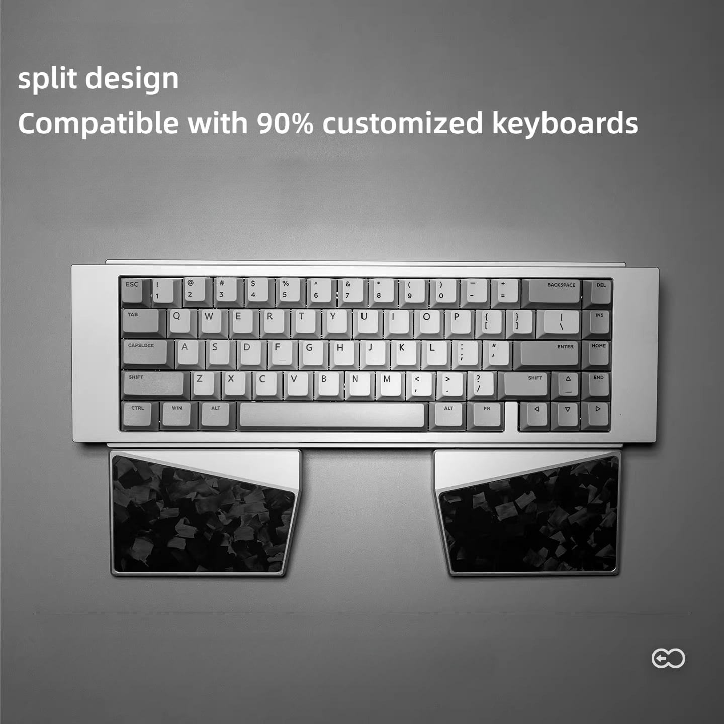 Aluminum Keyboard Wrist Rest, Easy-Clean Metal Palm Rest Pad for Mechanical Gaming Keyboards, Ergonomic Wrist Support (Model K1)