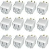 Stanley 12pk 3-Outlet Grounded Tap Adapter, White