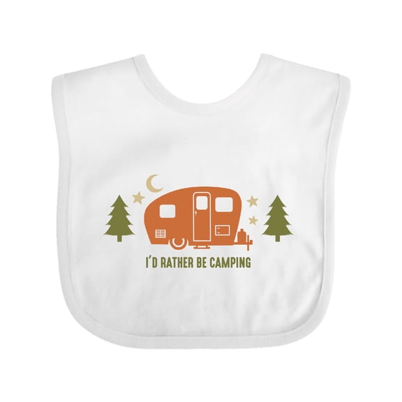 Inktastic Rather Be Camping C3 Boys or Girls Baby Bib