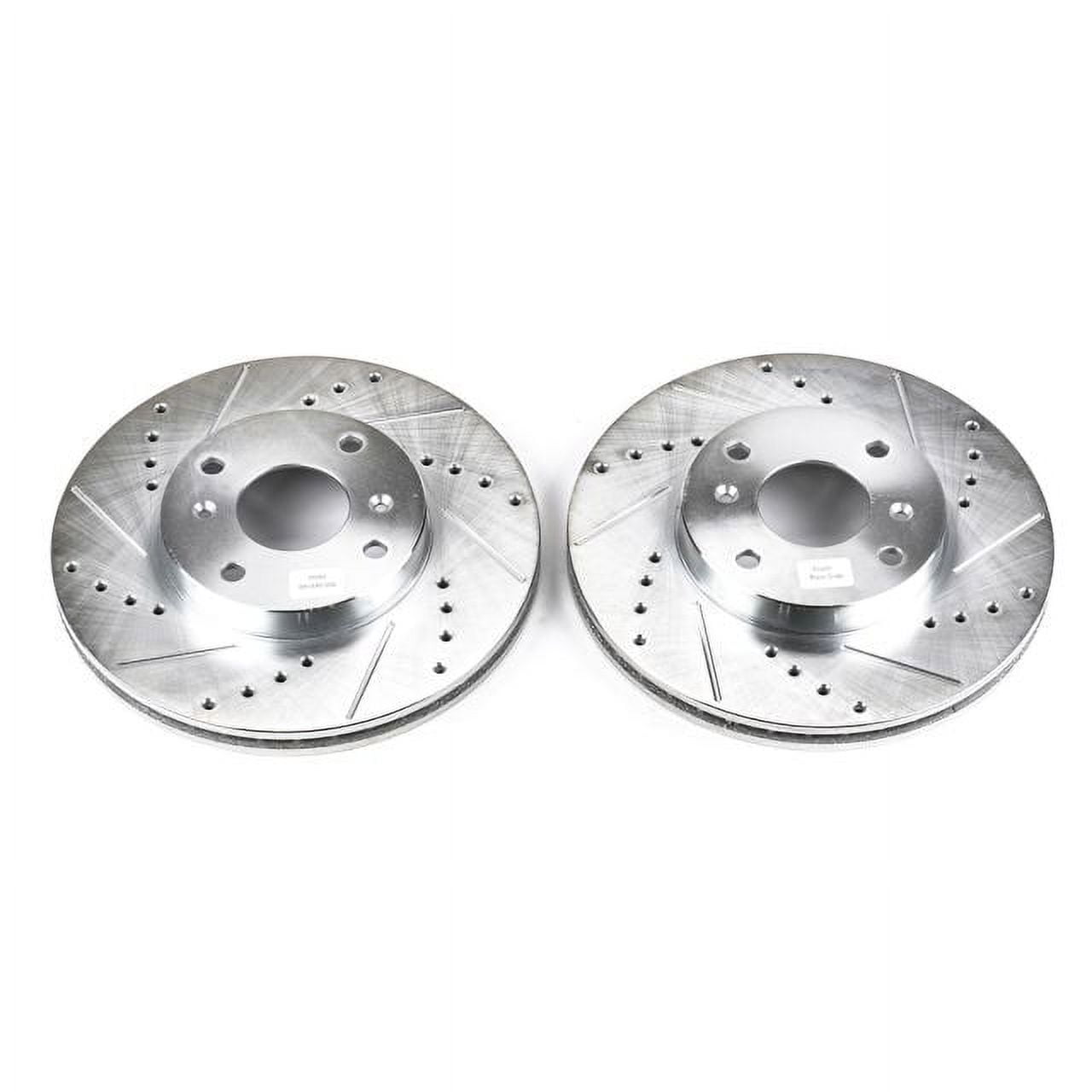 Power Stop Front Pair of Drilled and Slotted Brake Rotors JBR795XPR