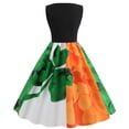 thumbnail image 4 of EGNMCR Women's Formal Dresses Fashion St. Patrick's Day Printed Sleeveless Round Neck Cocktail Dress Prom Dress Evening Dress Spring/Summer Sale, 4 of 6