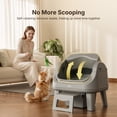 thumbnail image 3 of PetPivot AS12 Automatic Cat Litter Box Self-Cleaning with Safety Protection, Liners, Front Entry Step Included, Full Grey, 3 of 10