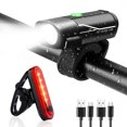 thumbnail image 1 of Luces De Bicicleta, Luz Delantera Impermeable, Luz Trasera, Lámpara De Bicicleta Recargable Por Usb, Luces De Advertencia De Bicicleta Guardurnaity OD012242-00, 1 of 6