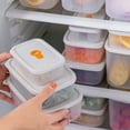 thumbnail image 1 of 310/600/715/1050/1160/2050ml Fresh-keeping Box Visible Good Sealing Microwave Safe Japanese Style Vegetables Fruits Food Container Kitchen Gadget, 1 of 8