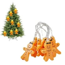 KYAIGUO Christmas Gingerbread Man Decoration Battery/USB Powered Lights Christmas String Lights Remote Control Christmas Decoration