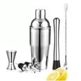 thumbnail image 1 of Youkk 6Pcs Cocktail Shaker Set Stainless Steel Drink Shaker Bar Set Bartender Kit, 1 of 1