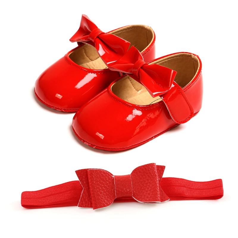 Cute Baby Girls Leather Princess Shoes Soft Soled - Walmart.com ...