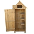 thumbnail image 6 of UBesGoo 70" Wood Outdoor Storage Shed with Wooden Lockers,Garden Tool Shed, 6 of 9