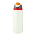 thumbnail image 1 of Botella de agua de acero inoxidable a prueba de fugas, 1000 ml, reutilizable, simple, portátil, de doble pared, al vacío, para conducir, picnic en blanco, 1 of 9