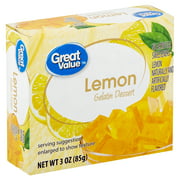 Great Value Lemon Gelatin Dessert, 3 oz