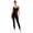 Brown, variant on Women Ribbed Workout Unitard Sleeveless U-Back Scrunch Butt-Lifting Jumpsuit Yoga Sports Bodysuit Black S