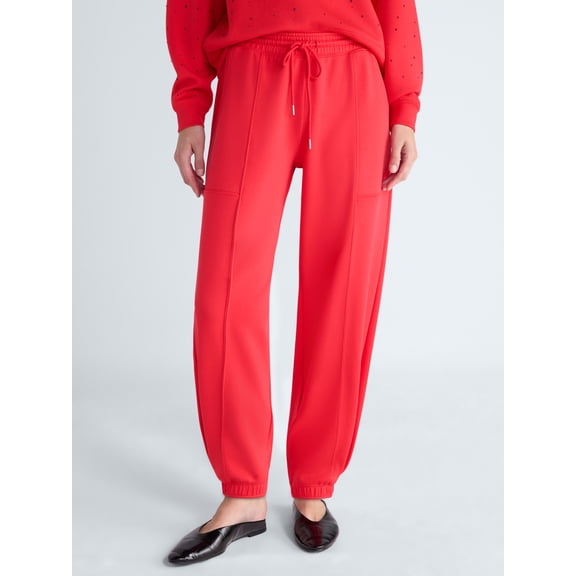 Scoop Women's and Women's Plus New Scubaknit Barrel Pants, Sizes XS-4X