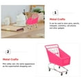 thumbnail image 2 of KAKOWELY Creative Shopping Cart Creative Mini Plastic Shopping Cart Rought Iron Storage Basket Random Color5.51"X5.39"X3.35", 2 of 5