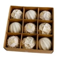 thumbnail image 2 of 9 adornos de bolas de Navidad, adornos de Navidad colgantes para árboles de Navidad, pequeños colgantes de Navidad para celebraciones, bodas, hogares, dorado, 2 of 10