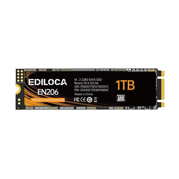 SSD Ediloca EN206 1 TB M.2 SATA III 6 Gb/s 3D TLC NAND 550/480 Mb/s