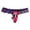 Purple, variant on Spicy And Playful Lace Thong Seductive And Sexy Underwear Bow Tie Women's Pearl Transparent Color Matching Thong