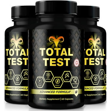 (3 Pack) Total Test Pills, All Natural Supplement to Achieve Peak Fitness Level, Premium Capsules to Support Muscle Gain, Energy and Overall Wellness, Official TotalTest Reviews (180 Capsules)