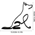thumbnail image 4 of Escultura de pared de arte minimalista de perro de metal, estatua de arte de dibujo de línea de perro geométrico de alambre de metal abstracto, decoración de pared de sala de estar, 4 of 5
