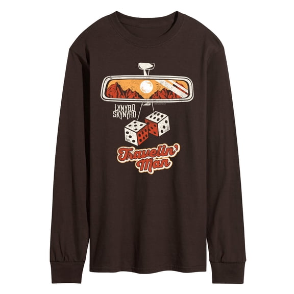 Lynyrd Skynyrd - Travelin' Man Rearview Mirror - Men's Long Sleeve Graphic T-Shirt