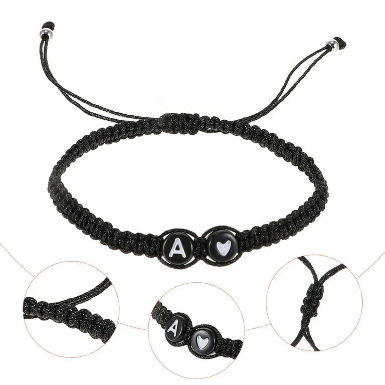DIY Macrame Friendship Bracelet with Alphabet Beads, Adjustable
