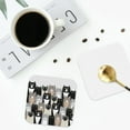 thumbnail image 5 of Kll Square Drink Coasters Set Of 4,Pu Leather Absorbent Coasters Set Decorative Coffee Cup Coasters Housewarming Gift For Home Decor-Colors Cats, 5 of 9