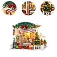 thumbnail image 6 of Almencla DIY Christmas Dolls House Miniature Garden House Kit Collectible with Lights Mini House Building Kits for Shop Birthday Hobby, 6 of 8