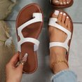 thumbnail image 5 of Hvyesh Women Flat Sandals Clip Toe Strappy Beach Flip Flop Slipper Shoes Summer Elegant Roman Sandals, 5 of 7