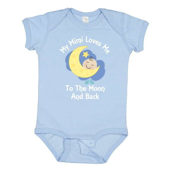 Inktastic My Mimi Loves Me to the Moon and Back Boys or Girls Baby Bodysuit