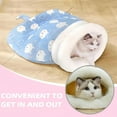 thumbnail image 3 of YEPOLERCE Cozy Pet Nest for Cats and Dogs, Cat Dog Sleeping Bag Sleeping Portable Handwoven Pets Bed, Ultra-Soft Semi-Enclosed Bed for 360° Warmth & Security for All Seasons Indoors, 3 of 7