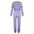 thumbnail image 5 of CHUANK Lounge Suits for Women Colorblocked Pullover Top with Drawstring Sweatpants Trendy Sets with Pockets (X-Large  Wine), 5 of 5