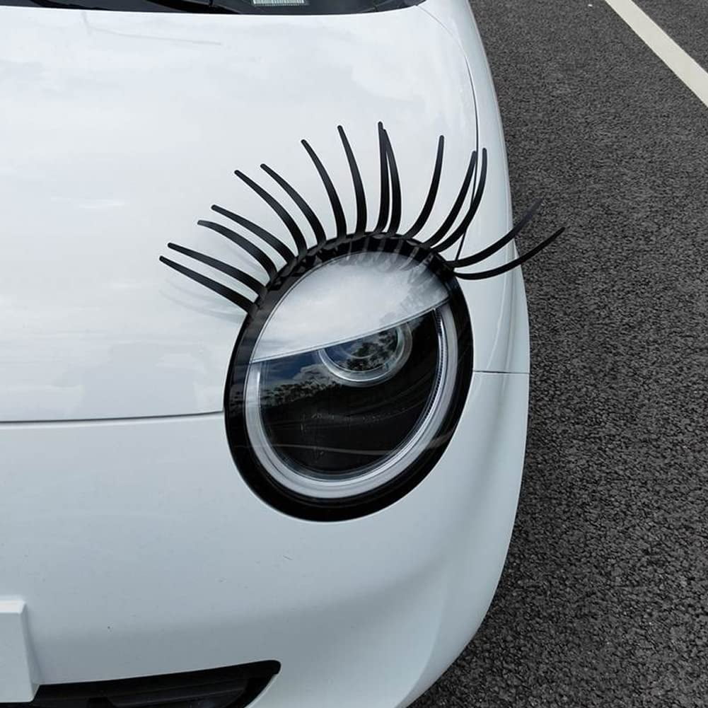 Car Eyelashes Car Headlight Stickers Black Car Eyelashes Car Styling Decorative Sticker 2 Pairs Walmart