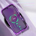 thumbnail image 4 of CASEFIV for Samsung Galaxy S24 FE 5G Case,Glow in The Dark Three Layer Heavy Duty Sturdy Shockproof Protection Rugged Hard PC+Soft TPU Bumper Case,Dark Purple, 4 of 8
