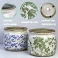 thumbnail image 3 of Vintage Ceramic Ice Crack Flower Pot with Drainage Holes, Country Rustic Planters for Indoor and Outdoor,Tuscan Decor,Home,Living Room, Garden Decor, Gardening Gift (Country), 3 of 4