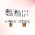 thumbnail image 2 of Ensemble de 2 Portes de Placard Durables en Acier Inoxydable Réglables avec Plaque de Frappe Finition Satinée Brossée, 2 of 6