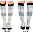 thumbnail image 2 of FREEAMG Buffalo Plaid Compression Socks Women Men Long Stocking (20-30mmHg) Travel Knee High Stockings for Athletic Sports,Running,Cycling,Nursing, 2 of 7