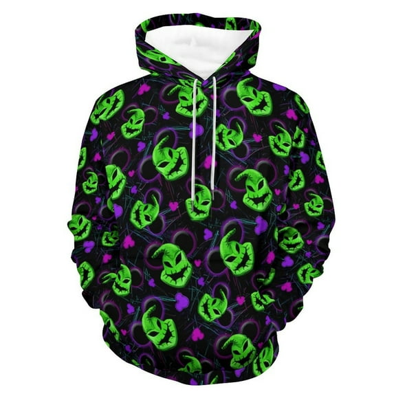 Oogie Boogie Hoodies for Men Women 3D Print Pullover Novelty Hooded Sweatshirt Hoodies with Big Pockets S