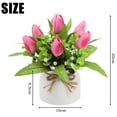 thumbnail image 2 of Indoor Desktop Decor for Lively Charm Small Ceramic Vase with Artificial Potted Flowers, 2 of 5