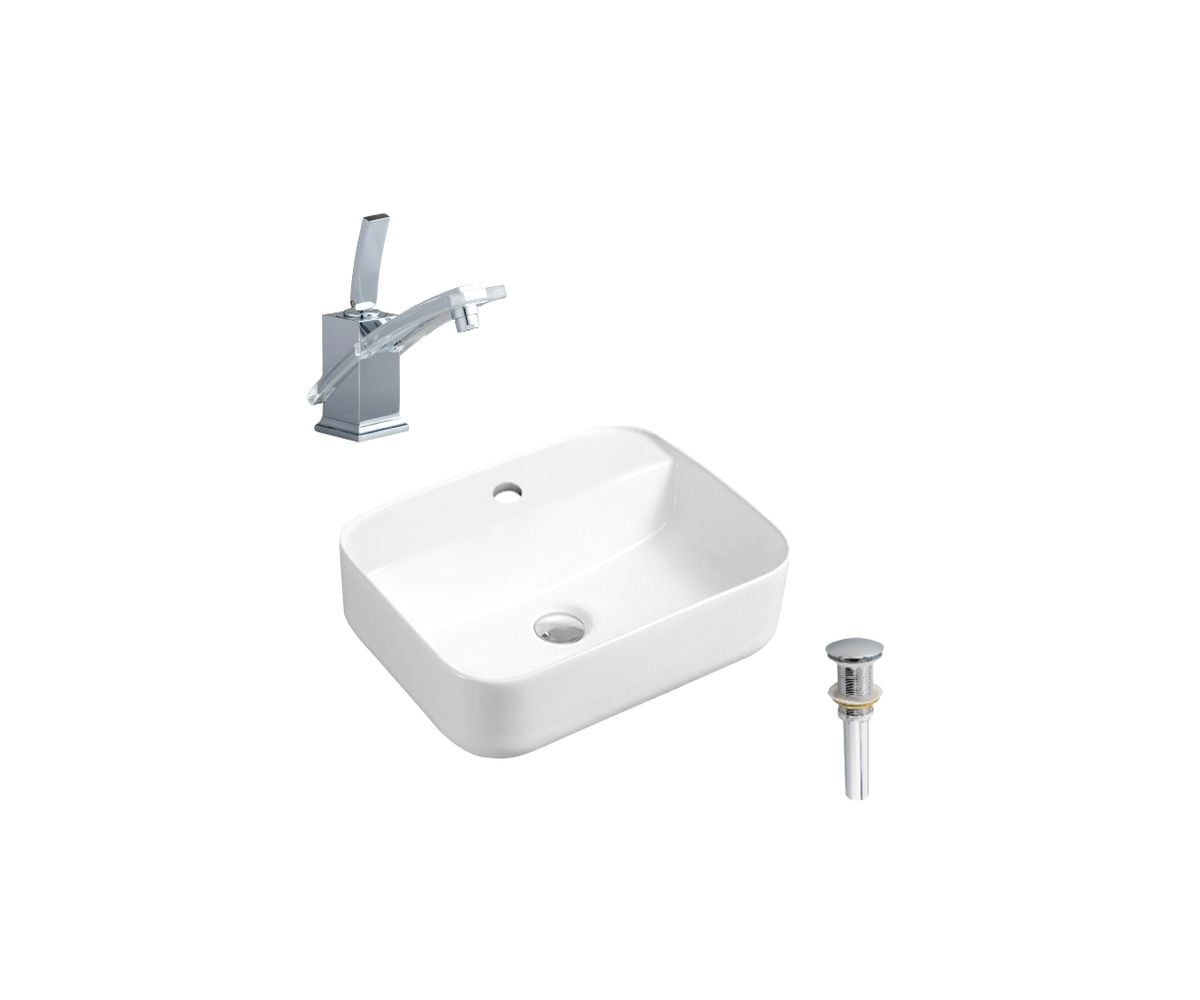 DROP Bath and Kitchen DR091317 Bathroom Vessel Sink Set