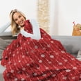 thumbnail image 7 of Kainsy Christmas Throws Blankets, Red White Snowflakes Comfort Christmas Prints Flannel Blanket, Super Soft Holiday Theme Home Décor Warm and Cozy Throws for Winter Bed Couch Xmas Gift,(40"x50"), 7 of 7