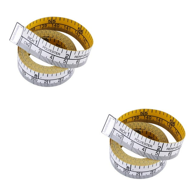 Unatoiry 1.5m Tape Measurer Inch/Centimeter Body Measuring Sewing Ruler Weight Loss Rulers Measurement Tools Supplies Yellow Yellow 1.5m 2Set