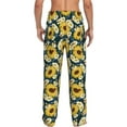 thumbnail image 7 of Salouo Sunflowers Print Pajama Pants for Men, Lounge Pants Elastic Waistband Casual Men's sleepwear Loungewear Sleep Pajama Pant -Small, 7 of 7