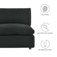 thumbnail image 3 of Modular Sectional Sofa Couch, Black, Fabric, Living Kitchen Cafe Bistro Hospitality Restaurant, Modern Contemporary HB34771, 3 of 5